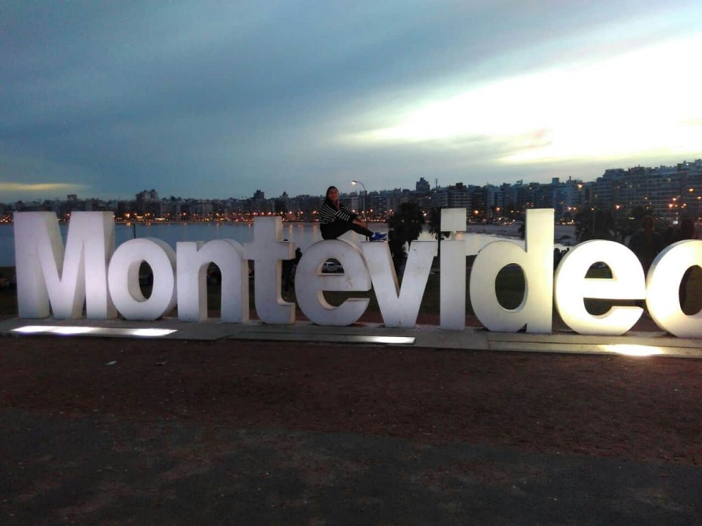 letreiro Montevidéu, Rambla de Pocitos, Uruguai