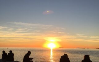 por do sol em Colonia del Sacramento Uruguai