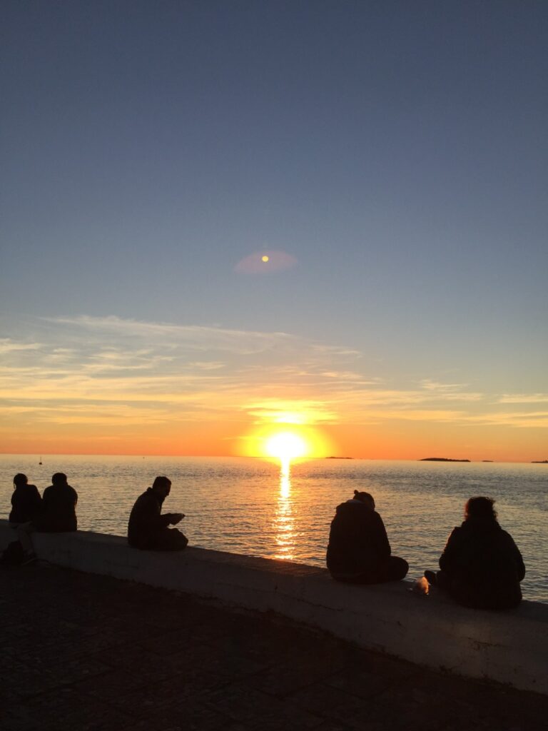 por do sol em Colonia del Sacramento Uruguai