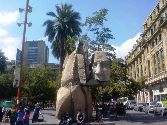 Plaza de Armas em Santiago