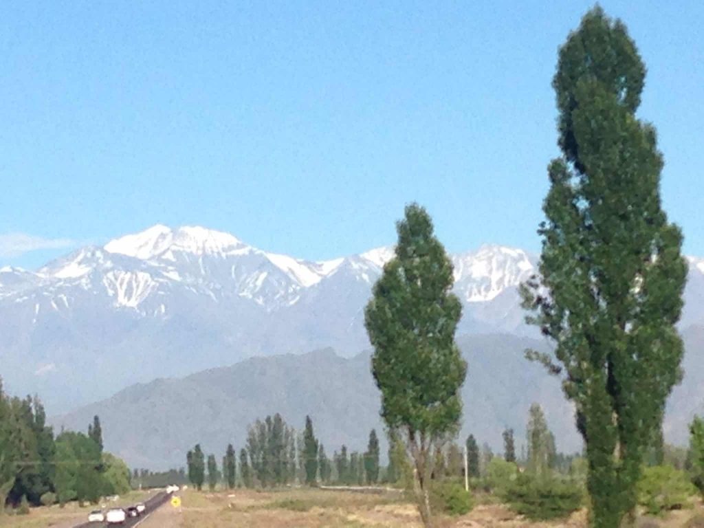 Vista das montanhas em Mendoza