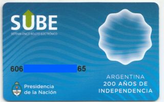 Cartão SUBE Buenos Aires 