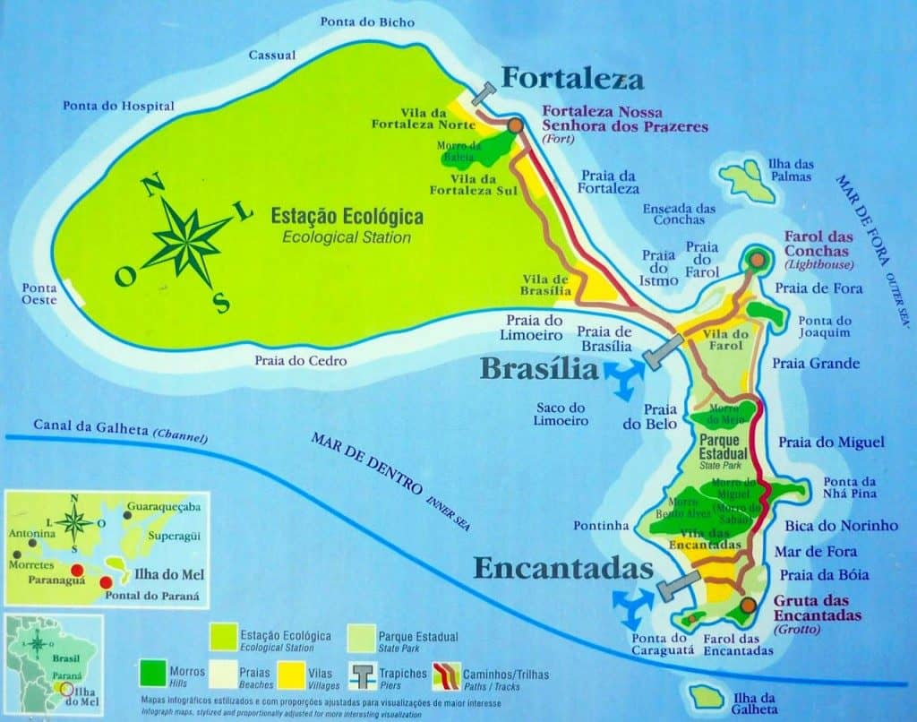 Mapa Ilha do Mel