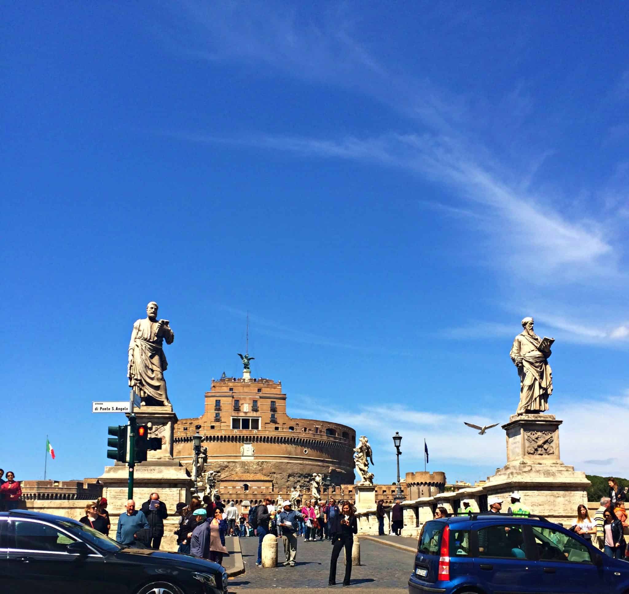 Castelo Sant'Angelo e ponte Sant'Angelo em Roma