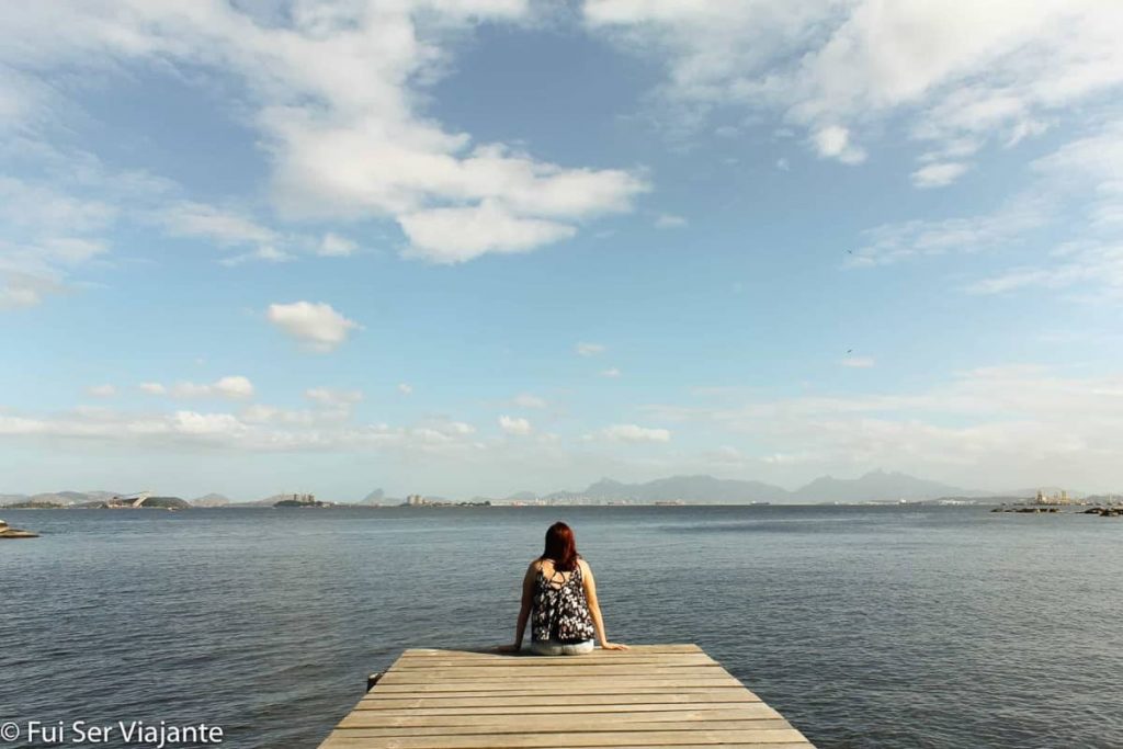 Visita a Ilha de Paquetá no Rio de Janeiro. Vista da Baia de Guanabara