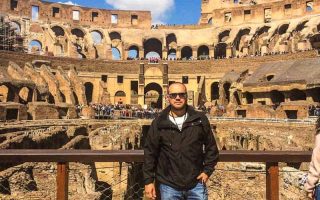 Piso da Arena do Coliseu de Roma. Foto: Fui ser viajante