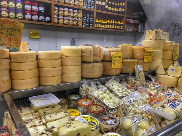 Queijos no Mercado Central de Belo Horizonte