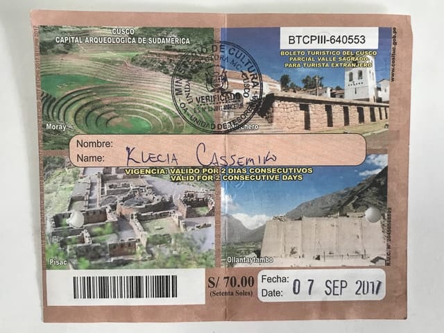 Boleto Turístico de Cusco - Boleto parcial de Cusco