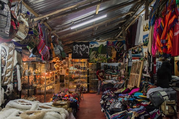 City tour em Cusco - loja de artesanato local