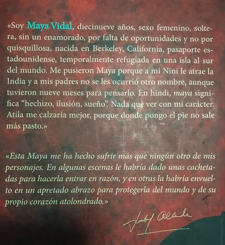 El Cuaderno de Maya - Isabel Allende - Chile - Legendi Mundi