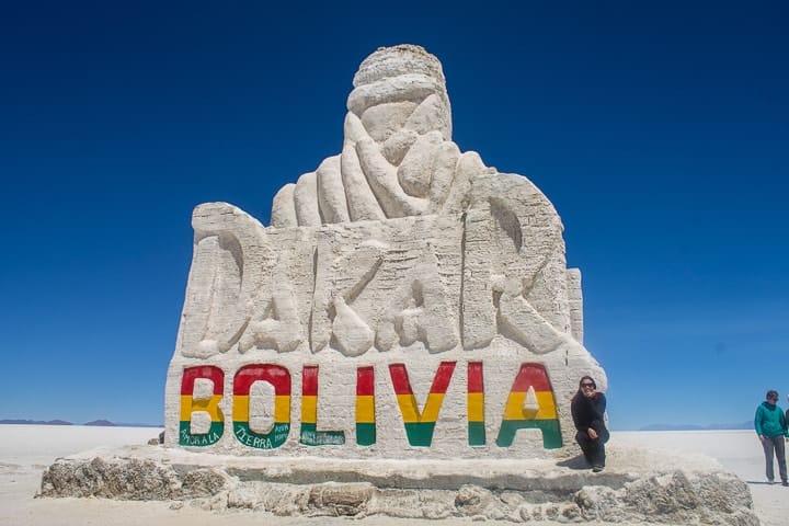 Primeiro dia no Salar de Uyuni - Monumento Rali Dakar