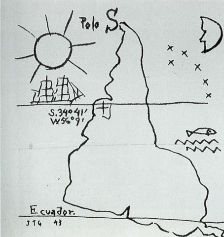 Mapa invertido da América do Sul - Joaquim Torres Garcia