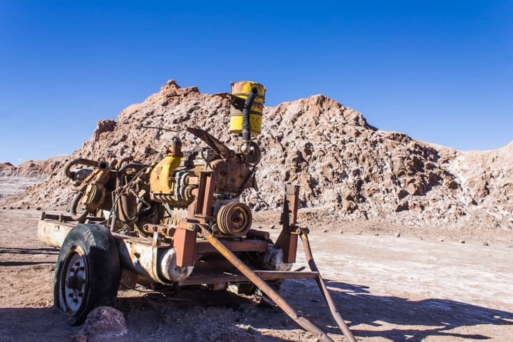 Antiga mineração, Valle de la Luna, San Pedro de Atacama - deserto de Atacama