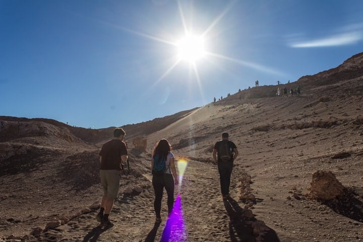 Subida para a Grande Duna, Valle de la Luna, San Pedro de Atacama - deserto de Atacama