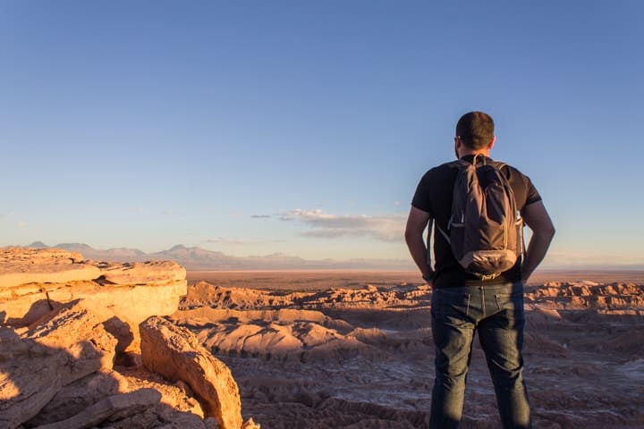 Por do sol no Valle de la Muerte, Mirador de Kiri, Pedra do Coyote, Deserto do Atacama