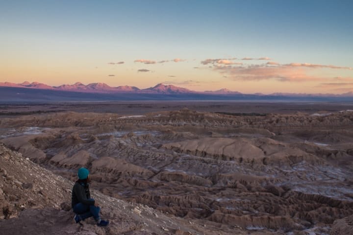 Por do sol no Valle de la Muerte, Mirador de Kiri, Pedra do Coyote, Deserto do Atacama