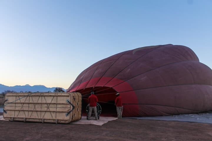 Vôo de balão no Deserto do Atacama