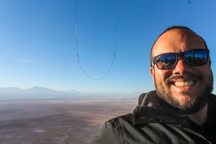 Vôo de balão no Deserto do Atacama