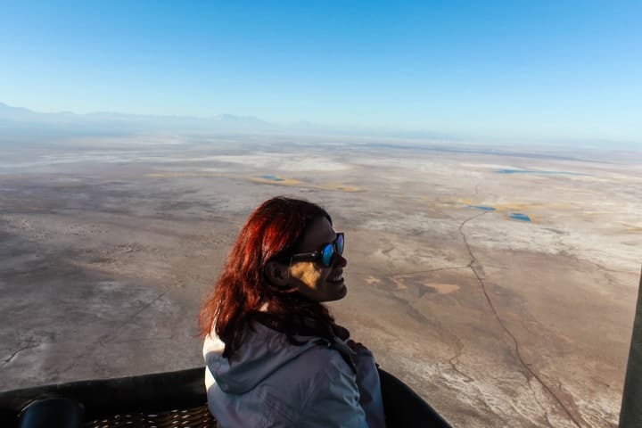 Vôo de balão no Deserto do Atacama