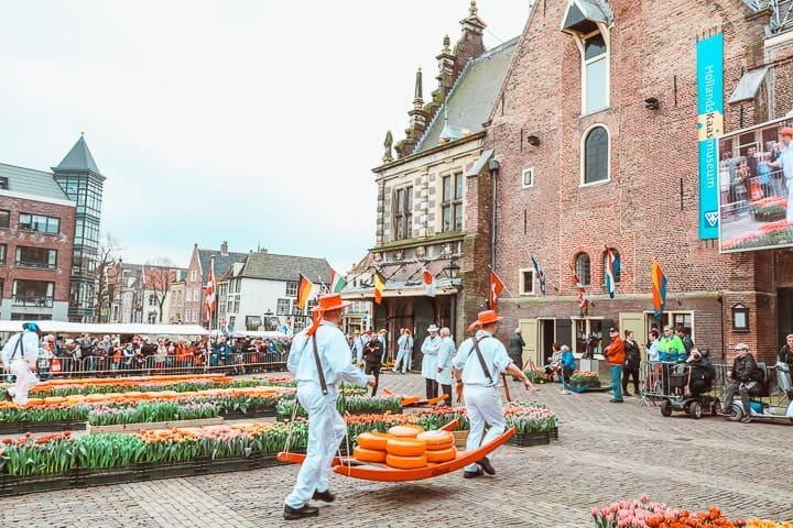 Mercado de queijos de Alkmaar, na Holanda