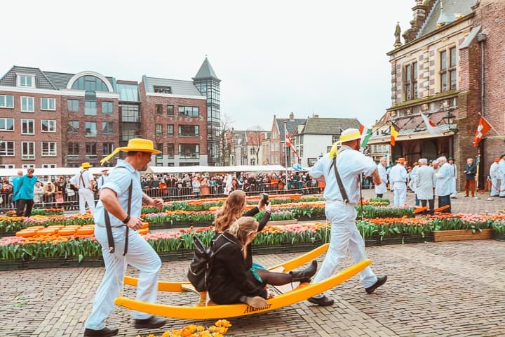 Mercado de queijos de Alkmaar, na Holanda