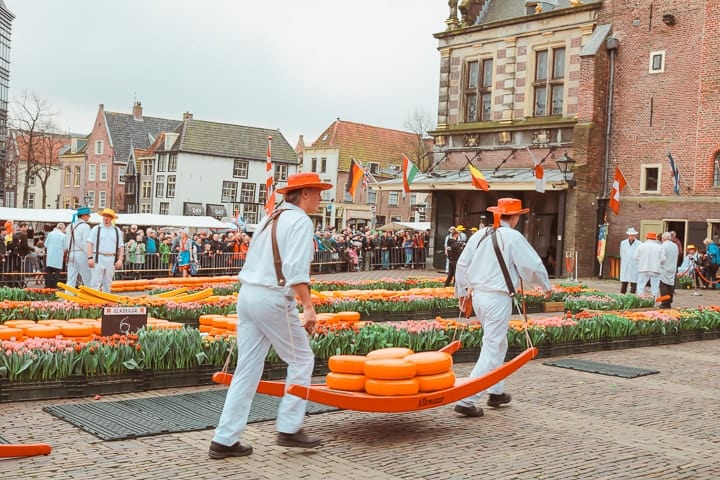 Mercado de queijos de Alkmaar, na Holanda