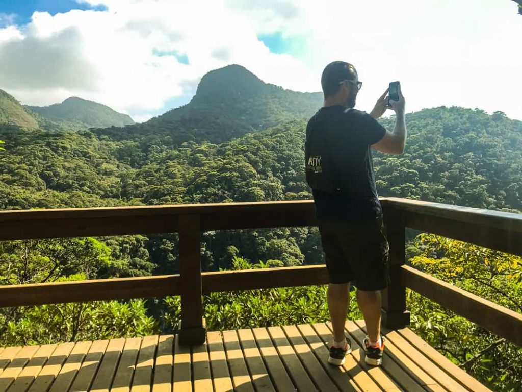 Trilha do Mirante da Cascatinha, na Floresta da Tijuca