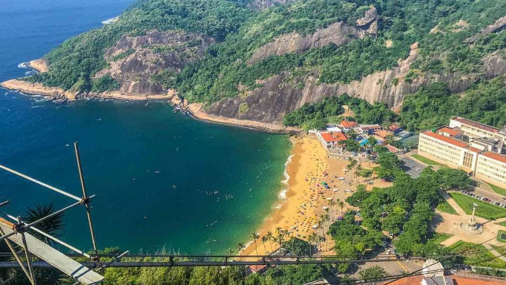 Praia Vermelha Vista da trilha Morro da Urca, Rio de Janeiro