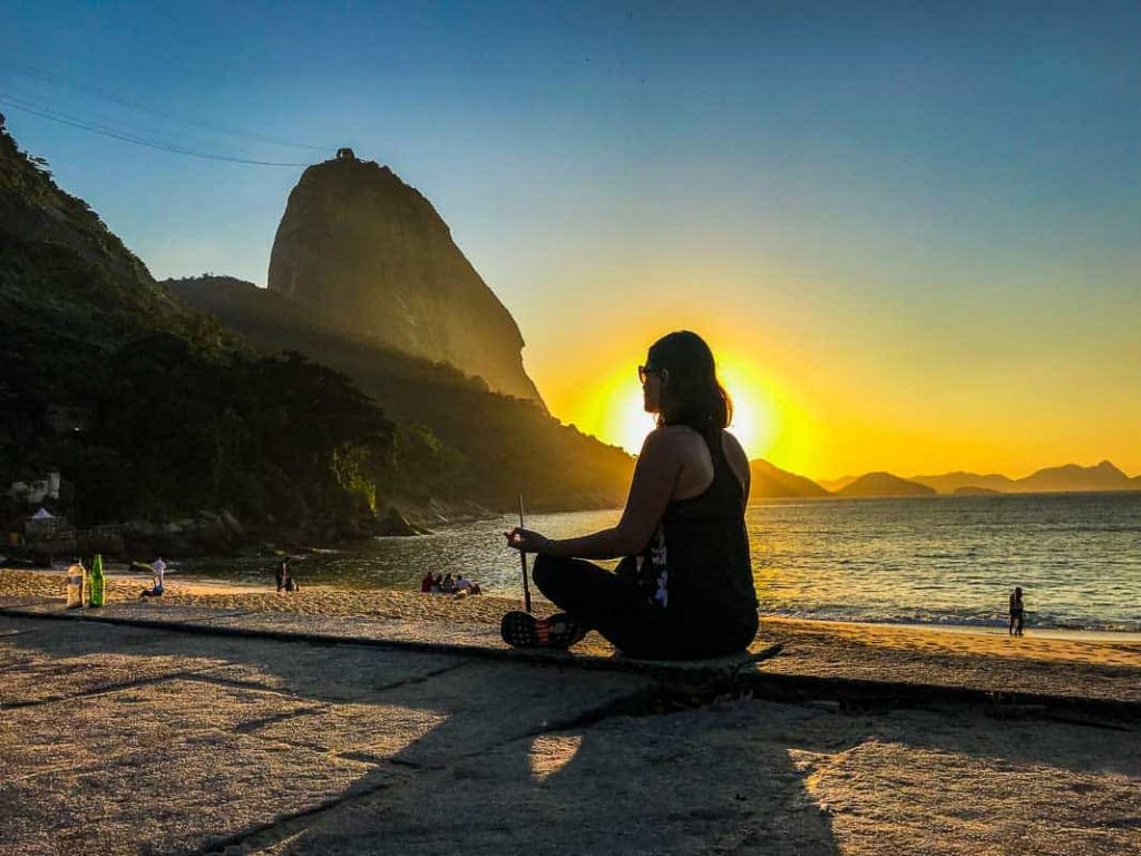 Nascer do sol na Praia Vermelha, Rio de Janeiro