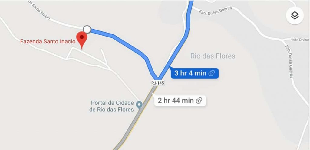 Como chegar na Fazenda Santo Inácio em Rio das Flores