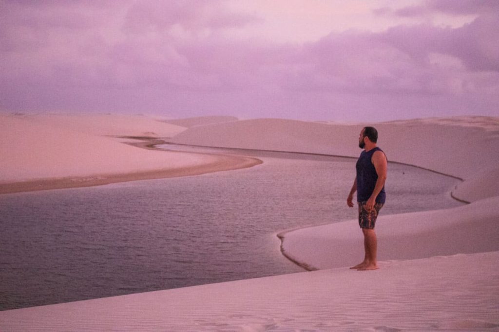 Nascer do sol nos Lençóis Maranhenses