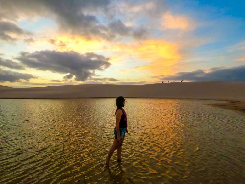 Nascer do sol nos Lençóis Maranhenses