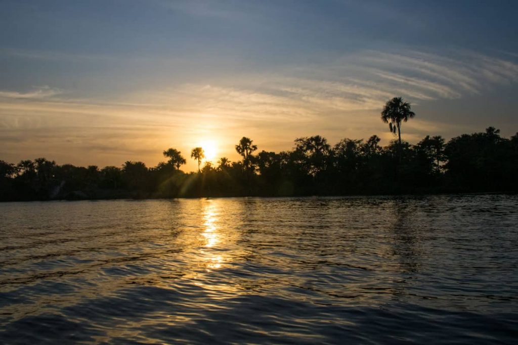 Por do sol no Rio Preguiças