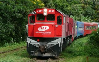 Viagem de trem no Brasil