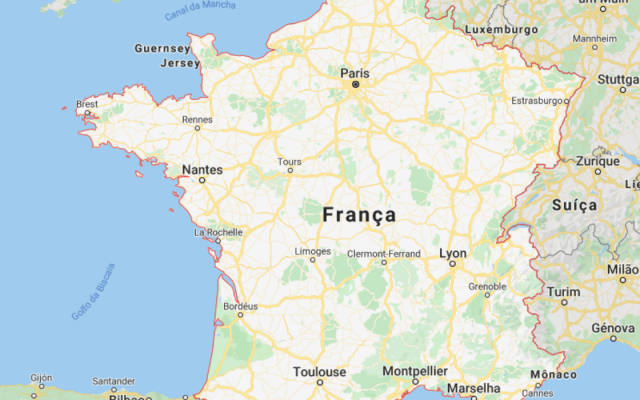 Mapa da França - principais regiões turísticas