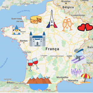 Mapa da França - regiões turísticas