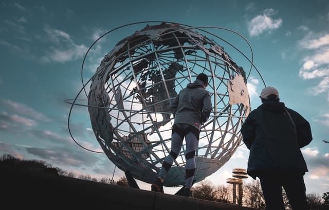 Globo no Flushing Meadow Corona Park, New York, USA