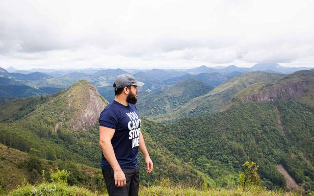 Ponto mais alto da trilha do Chapéu da Bruxa em Nova Friburgo