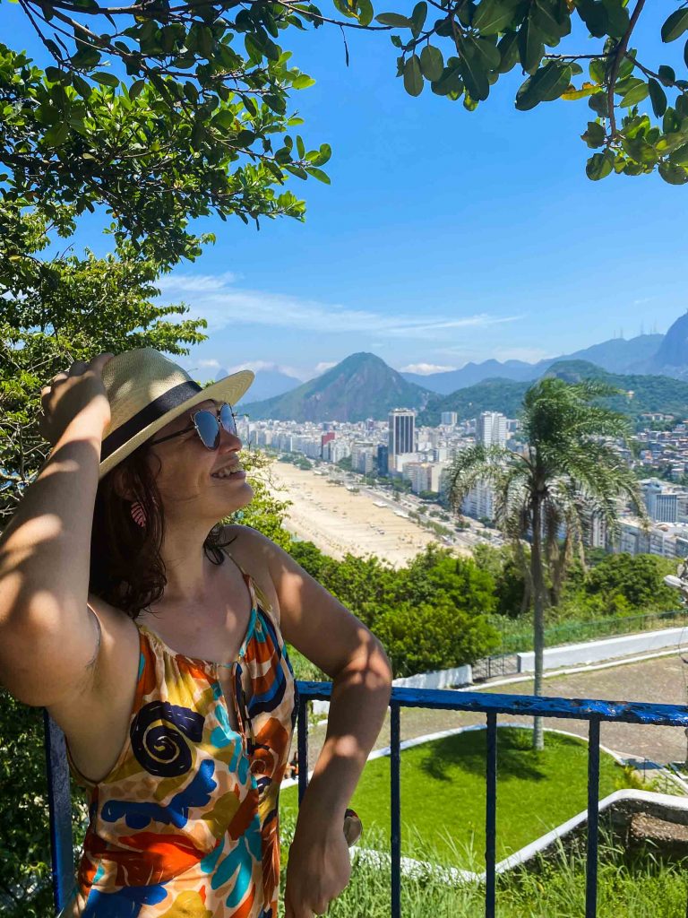 Vista da Praia de Copacabana do Forte do Leme RJ - Forte Duque de Caxias