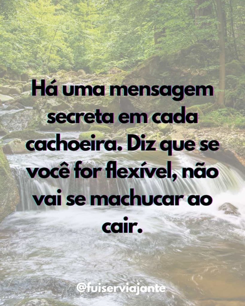 Frase sobre cachoeira - legenda de foto