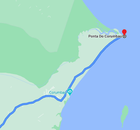 Estrada Vila de Corumbau até a Ponta de Corumbau