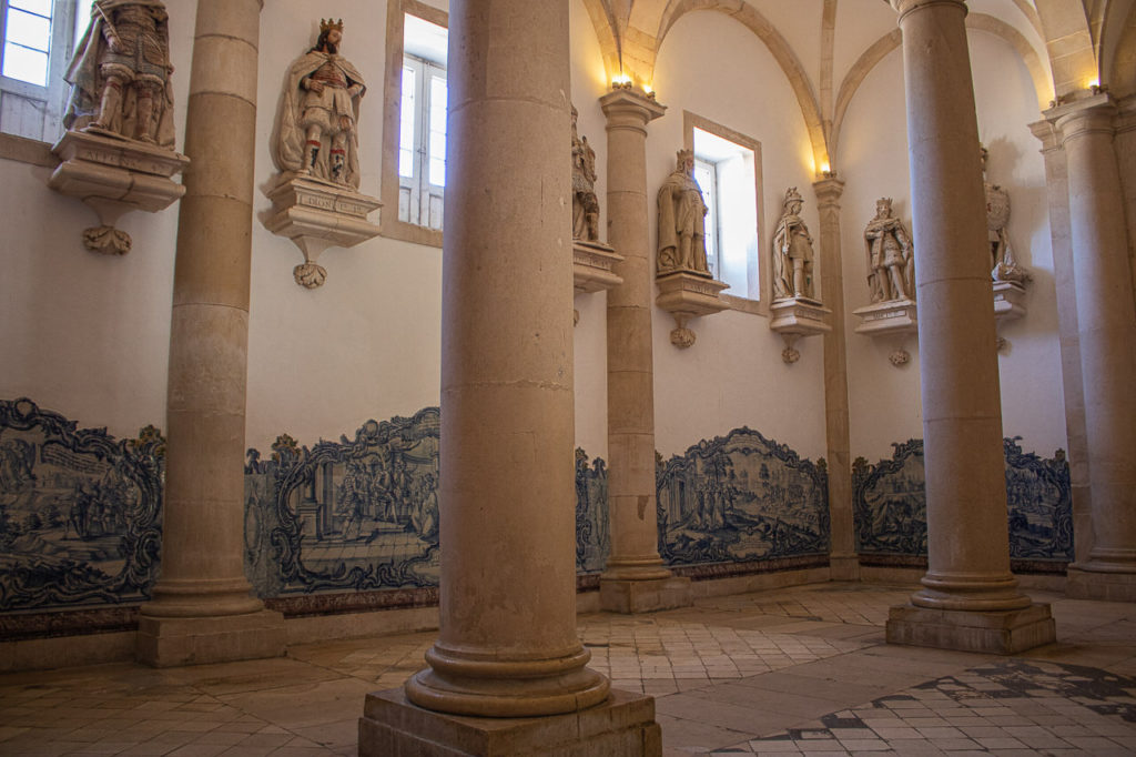 Sala dos Reis, mosteiro de Alcobaça em Portugal