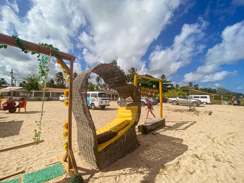 estruturas para fotos nas praias de Maragogi