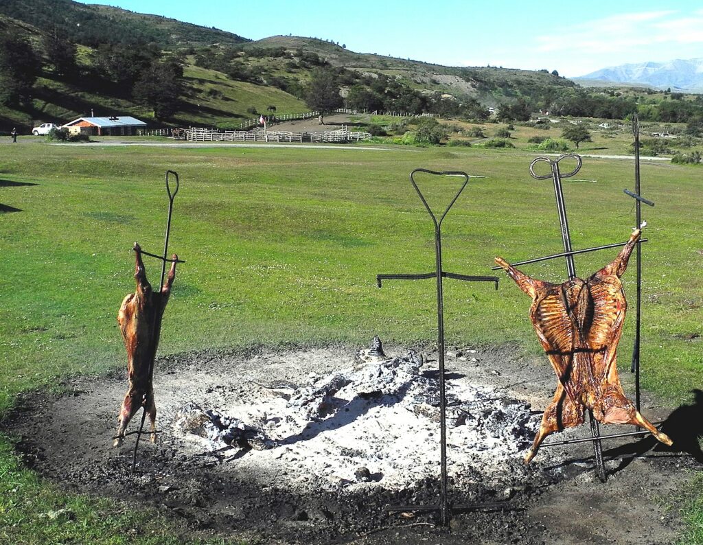 Cordero al Palo, comida típica Chilena