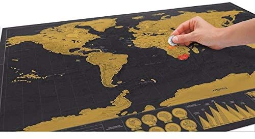 Mapa mundi raspadinha - presente para quem ama viajar