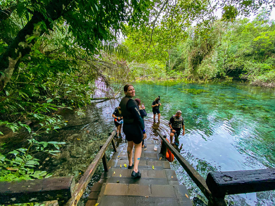 flutuação no Aquário Natural