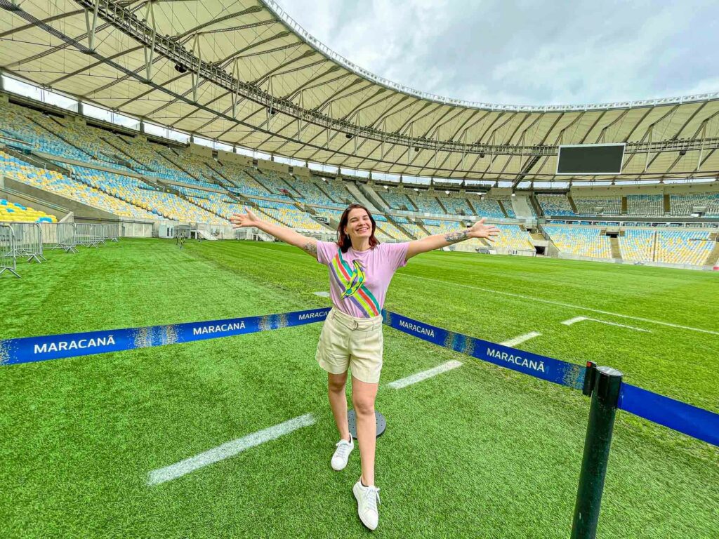 Visita ao campo do Maracanã