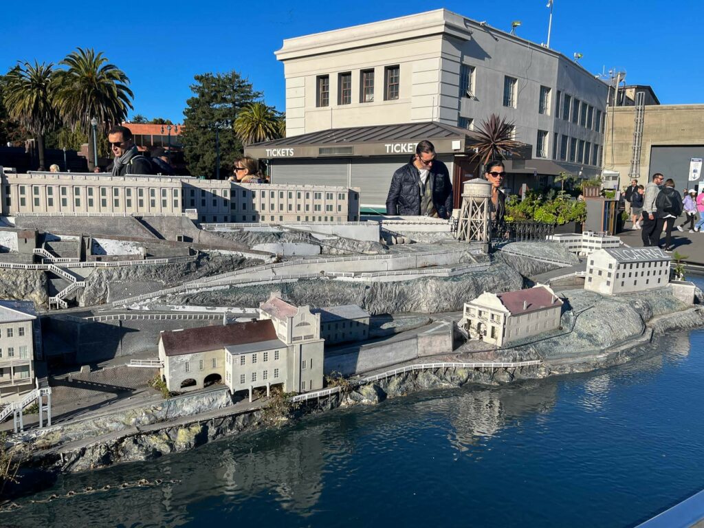 Maquete da ilha de Alcatraz