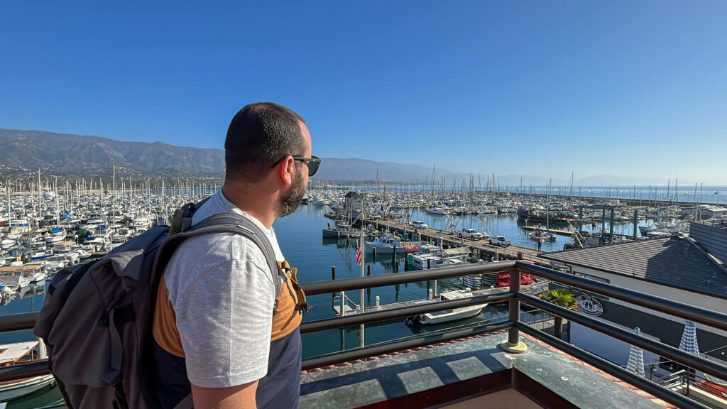 Vista do mirante do museu marítimo de Santa Barbara