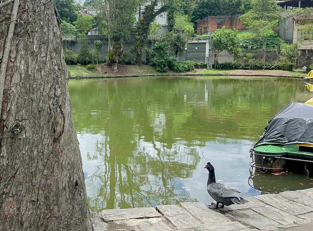 Lago do parque Cremerie em Petrópolis